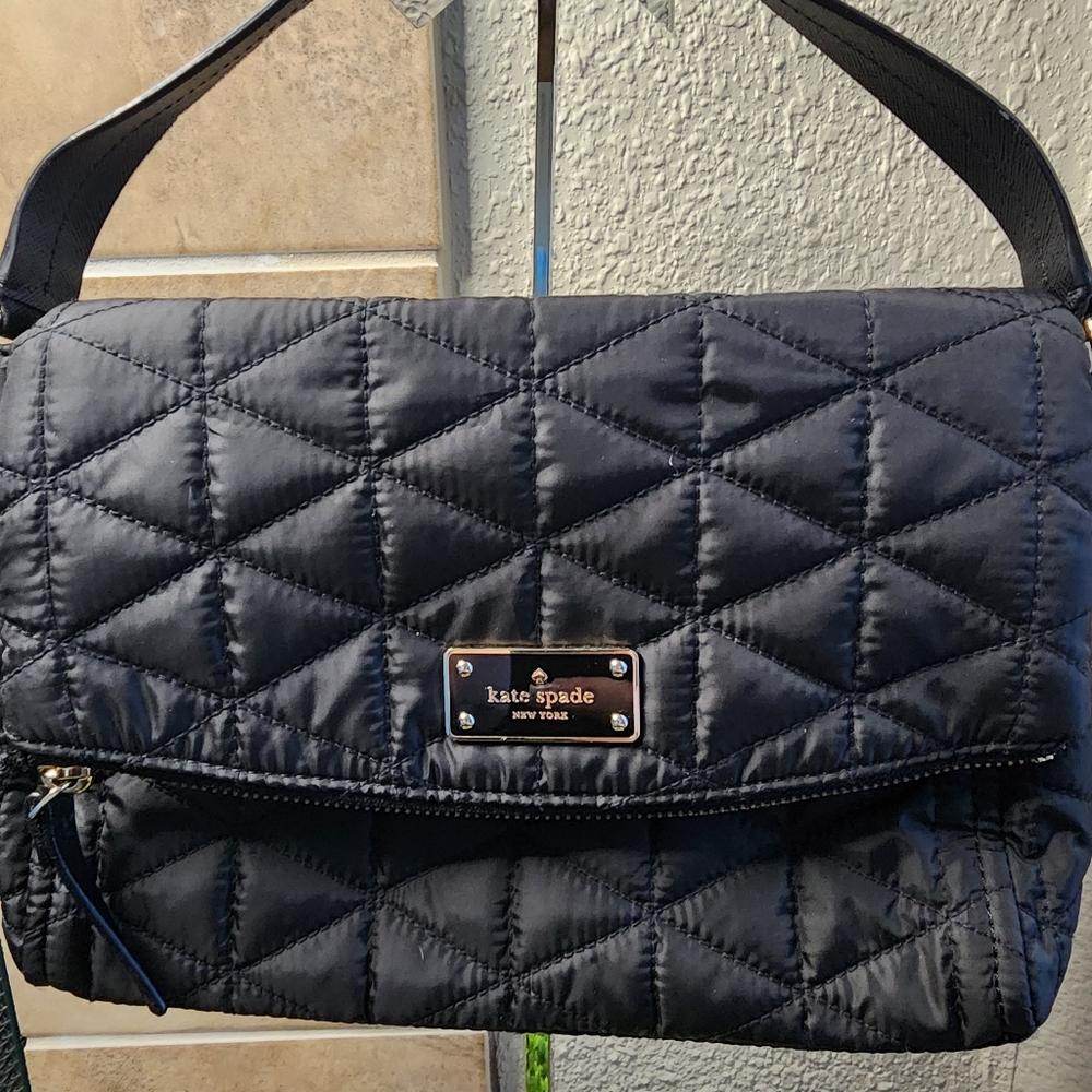 kate spade Black Quilted Crossbody Satchel with Gold Hardware - Picture 12 of 12